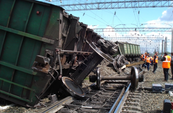 В Нижегородской области сошли с путей шесть вагонов грузового поезда